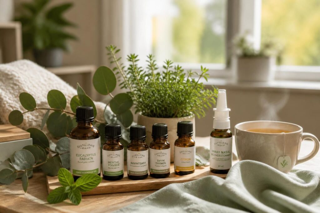 découvrez quelles huiles essentielles privilégier pour soulager naturellement les symptômes du rhume et favoriser un rétablissement rapide.