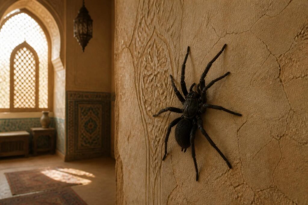 découvrez la signification spirituelle et islamique de la présence d'une grosse araignée dans la maison, ses symboliques, et comment interpréter ce signe selon la tradition.