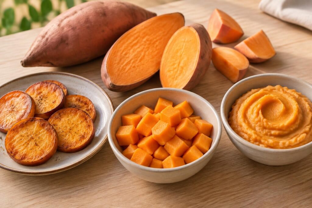 découvrez combien de calories contient la patate douce selon sa cuisson et quelle portion consommer pour profiter de ses bienfaits.