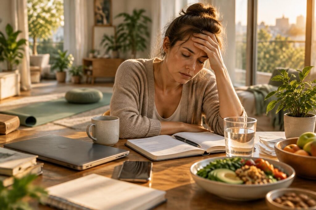 découvrez les causes d’un cortisol élevé, ses symptômes et des approches naturelles pour mieux gérer le stress et soutenir l’équilibre hormonal.
