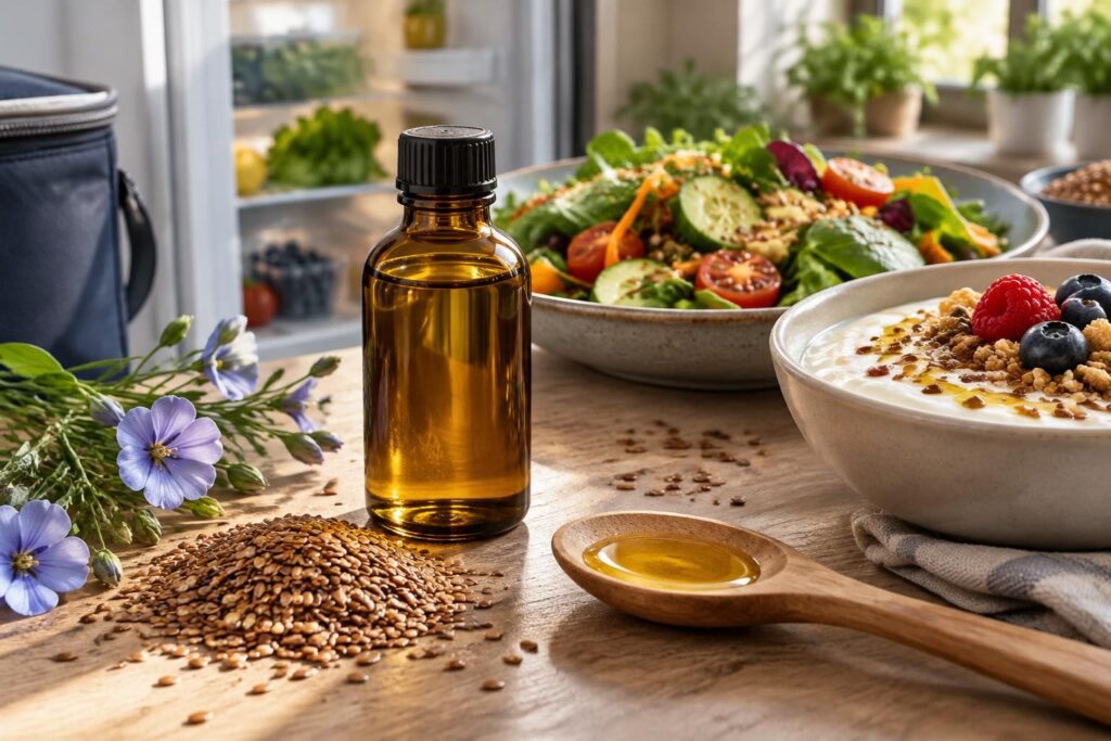 découvrez les bienfaits de l’huile de lin, ses usages en cuisine, ses apports en oméga-3 et les précautions à connaître pour la consommer.