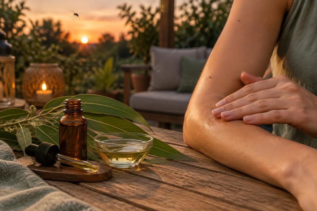 découvrez comment utiliser l’huile essentielle d’eucalyptus citronné contre les moustiques, son efficacité répulsive et les précautions à respecter.